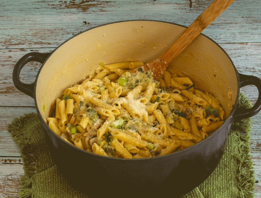 Rapipasta con hongos
