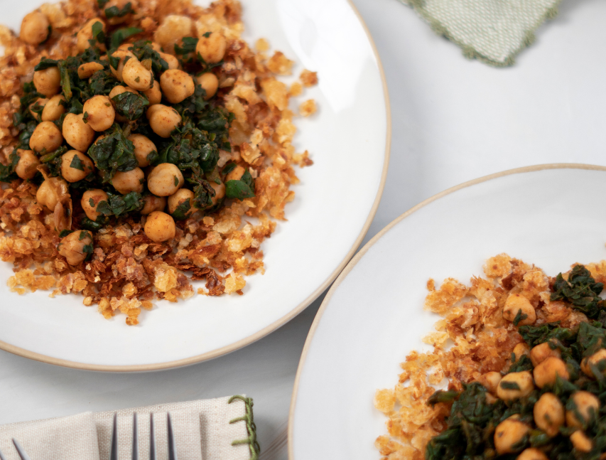 Garbanzos con espinacas