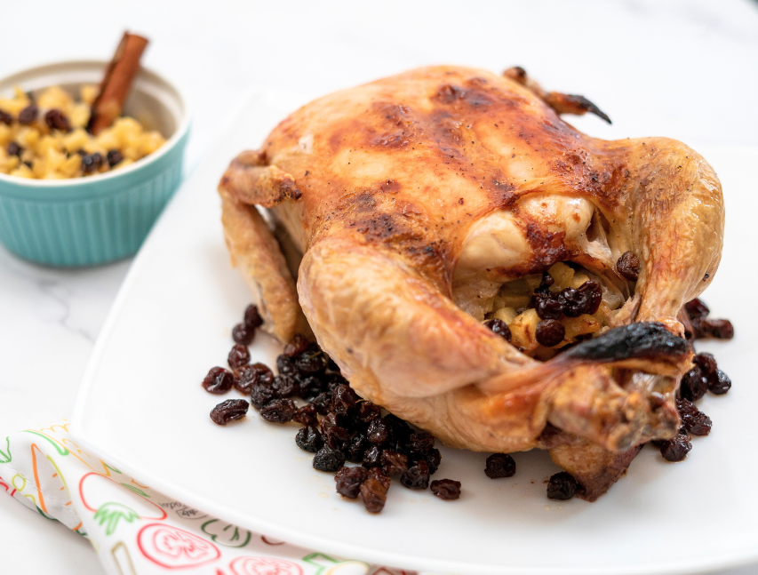 Pollo relleno de pasas Richly