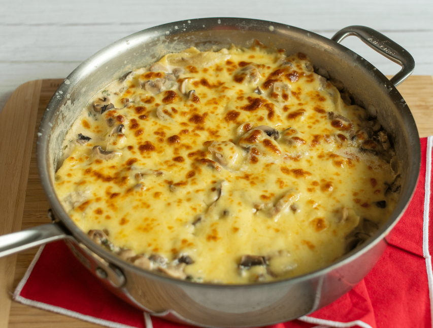 Lasaña de hongos en sartén